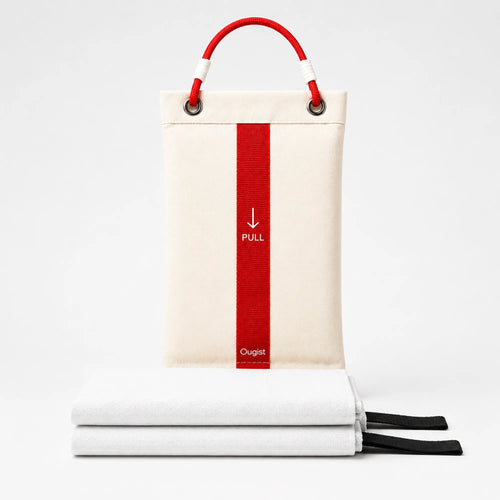 OUGIST 40" × 40" Kitchen Fire Blanket with Home-Friendly Canvas Pouch – product on a white background