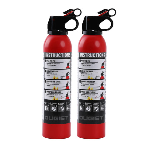 Portable Dry Chemical Fire Extinguishing Spray with Mounting Bracket – product on a white background