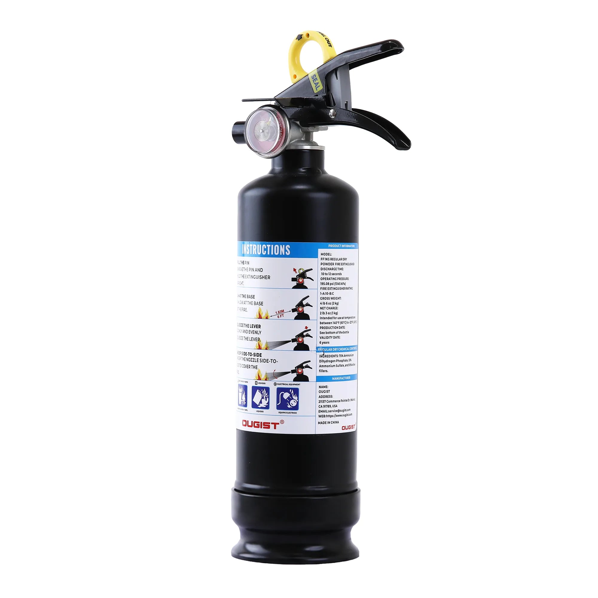 Premium 2.5 lb ABC Dry Powder Fire Extinguisher-2 | OUGIST