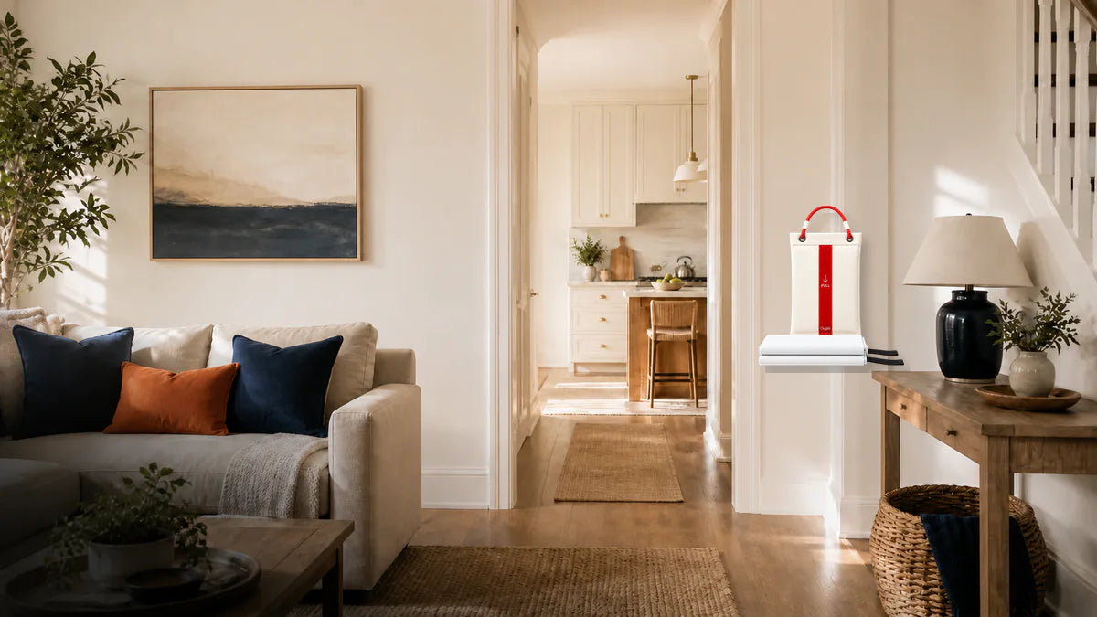 OUGIST Kitchen Fire Blanket displayed in a connected living space